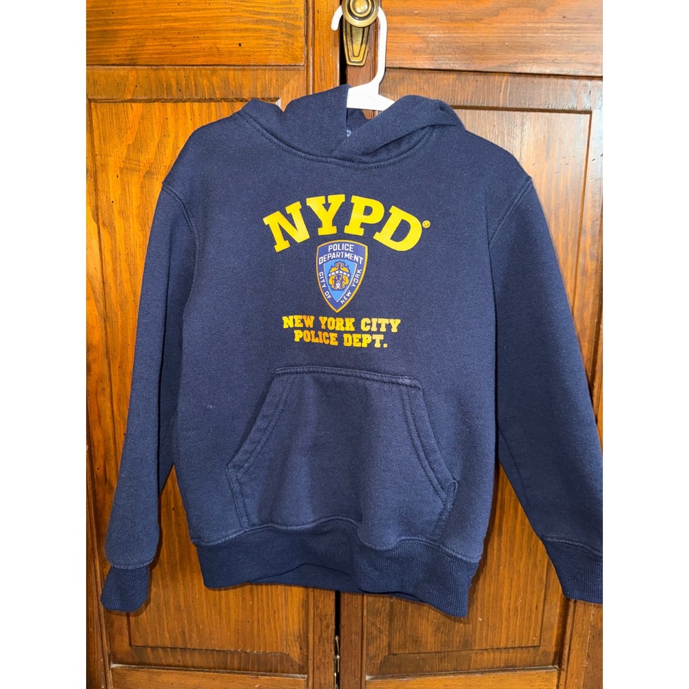 NYPD Official Licensed Navy Blue Hoodie Sweatshirt Kids Small New York City PD